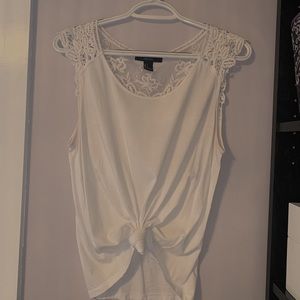 Cute white lace tank